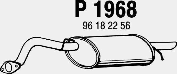 FENNO Глушитель выхлопных газов конечный P1968