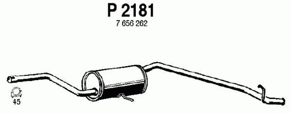 FENNO Глушитель выхлопных газов конечный P2181