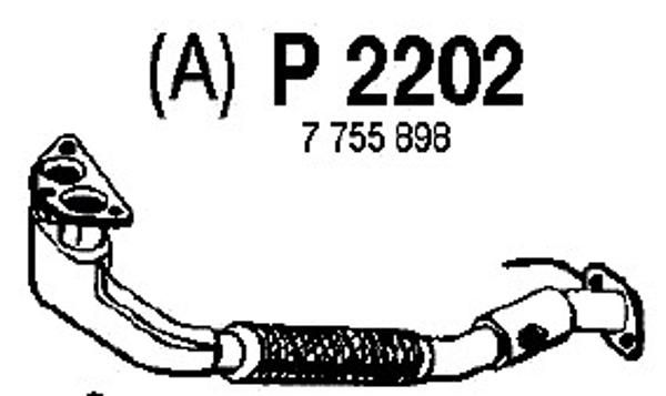 FENNO Труба выхлопного газа P2202