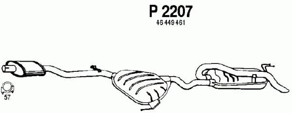 FENNO Глушитель выхлопных газов конечный P2207