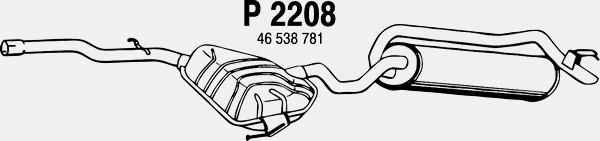 FENNO Глушитель выхлопных газов конечный P2208