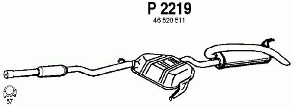 FENNO Глушитель выхлопных газов конечный P2219