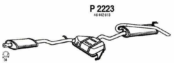 FENNO Глушитель выхлопных газов конечный P2223