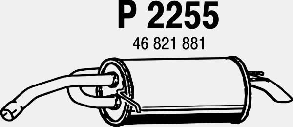 FENNO Глушитель выхлопных газов конечный P2255