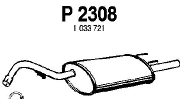 FENNO Глушитель выхлопных газов конечный P2308