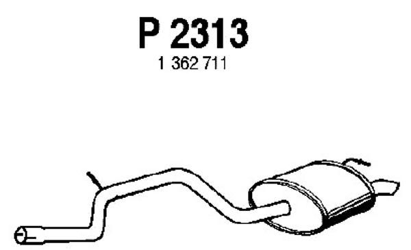 FENNO Глушитель выхлопных газов конечный P2313