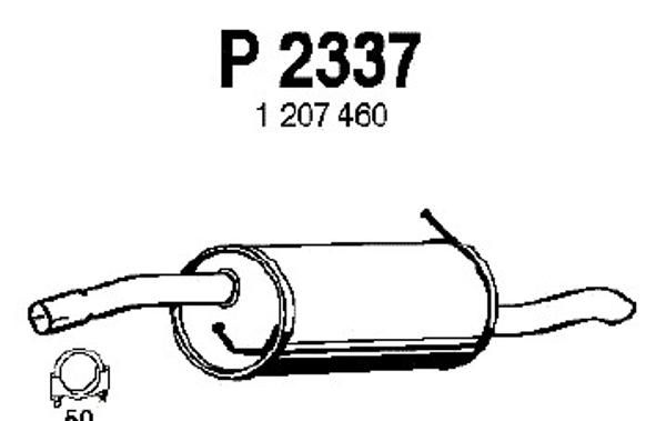 FENNO Глушитель выхлопных газов конечный P2337