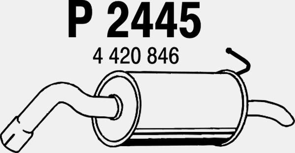 FENNO Глушитель выхлопных газов конечный P2445
