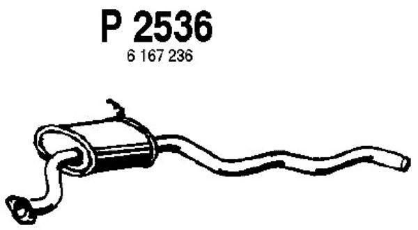 FENNO Средний глушитель выхлопных газов P2536