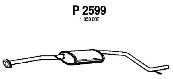 FENNO Средний глушитель выхлопных газов P2599