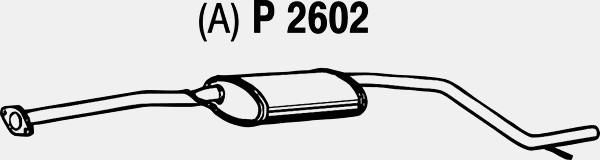 FENNO Средний глушитель выхлопных газов P2602