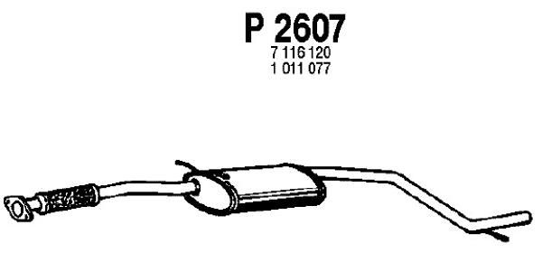 FENNO Средний глушитель выхлопных газов P2607