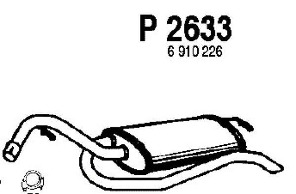 FENNO Глушитель выхлопных газов конечный P2633