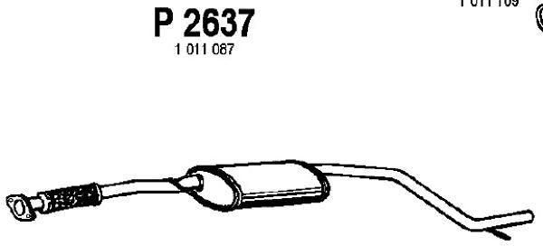 FENNO Средний глушитель выхлопных газов P2637