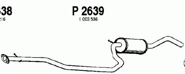 FENNO Средний глушитель выхлопных газов P2639