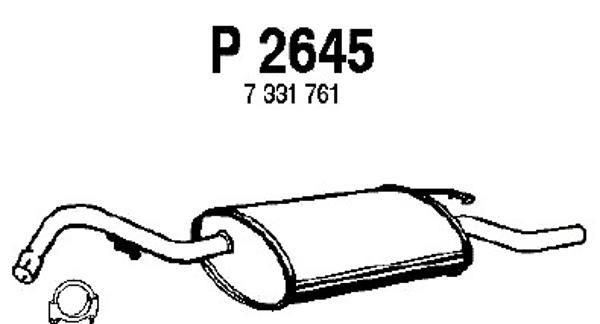 FENNO Глушитель выхлопных газов конечный P2645