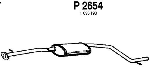 FENNO Средний глушитель выхлопных газов P2654