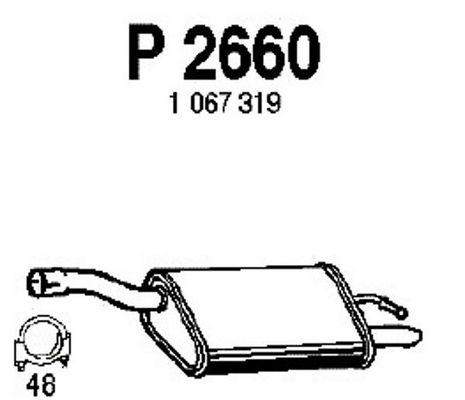 FENNO Глушитель выхлопных газов конечный P2660