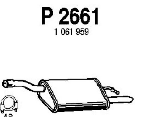 FENNO Глушитель выхлопных газов конечный P2661