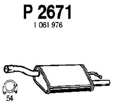 FENNO Глушитель выхлопных газов конечный P2671