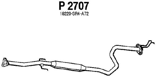 FENNO Средний глушитель выхлопных газов P2707