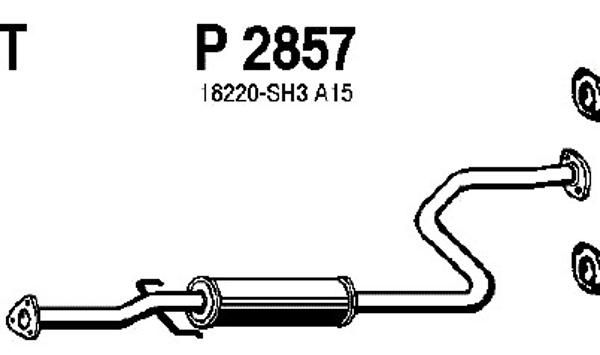 FENNO Средний глушитель выхлопных газов P2857