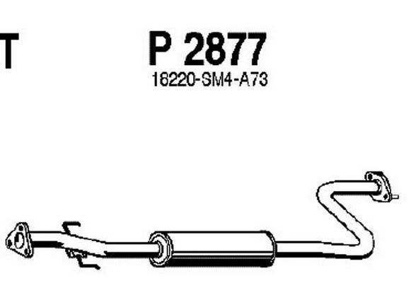 FENNO Средний глушитель выхлопных газов P2877