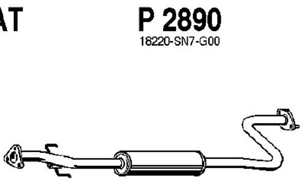 FENNO Средний глушитель выхлопных газов P2890