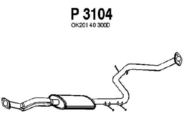 FENNO Средний глушитель выхлопных газов P3104