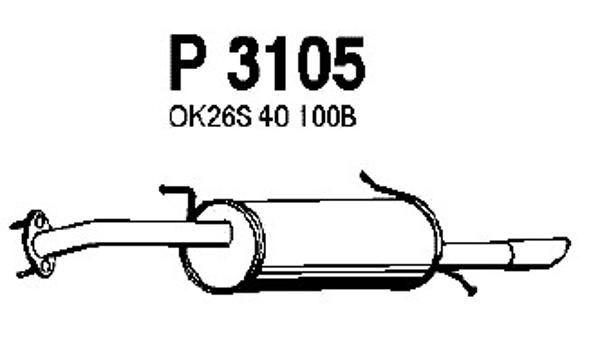 FENNO Глушитель выхлопных газов конечный P3105