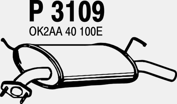 FENNO Глушитель выхлопных газов конечный P3109