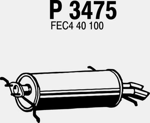 FENNO Глушитель выхлопных газов конечный P3475
