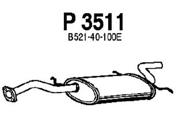 FENNO Глушитель выхлопных газов конечный P3511