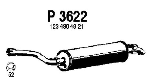 FENNO Глушитель выхлопных газов конечный P3622