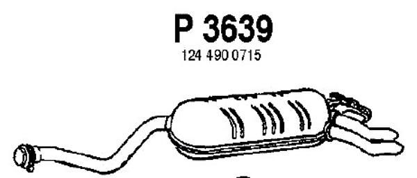 FENNO Глушитель выхлопных газов конечный P3639