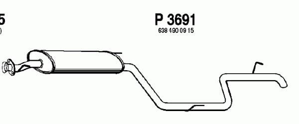 FENNO Глушитель выхлопных газов конечный P3691