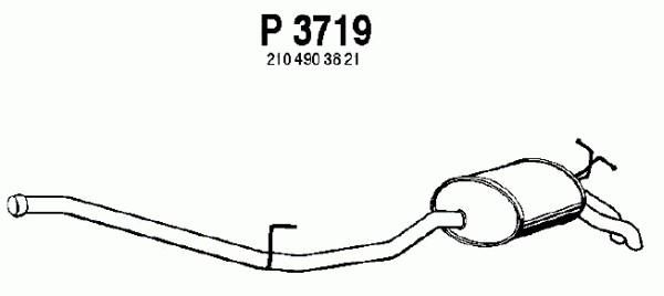 FENNO Глушитель выхлопных газов конечный P3719