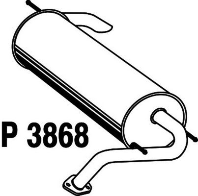 FENNO Глушитель выхлопных газов конечный P3868