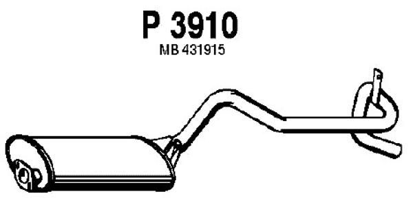 FENNO Глушитель выхлопных газов конечный P3910