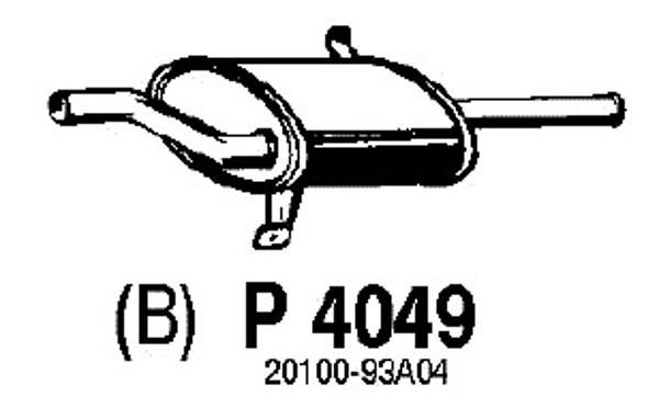 FENNO Глушитель выхлопных газов конечный P4049