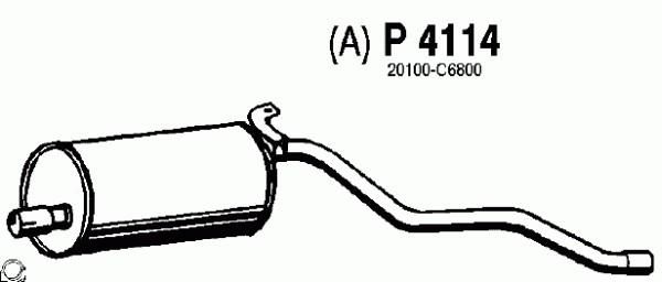 FENNO Глушитель выхлопных газов конечный P4114