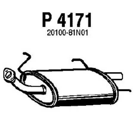 FENNO Глушитель выхлопных газов конечный P4171
