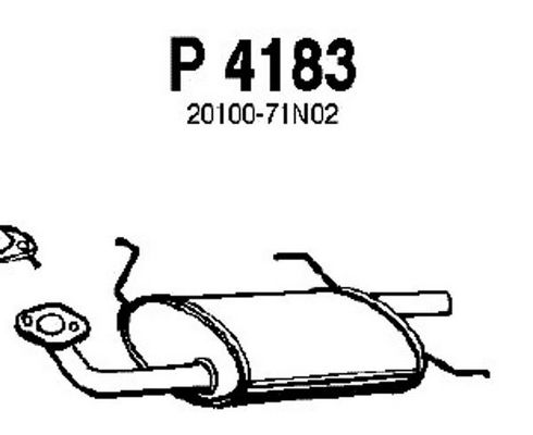 FENNO Глушитель выхлопных газов конечный P4183