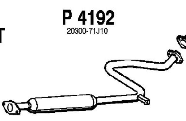 FENNO Средний глушитель выхлопных газов P4192