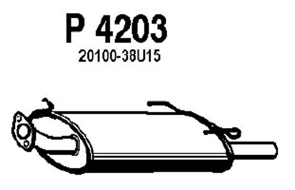 FENNO Глушитель выхлопных газов конечный P4203