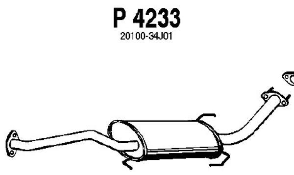 FENNO Средний глушитель выхлопных газов P4233