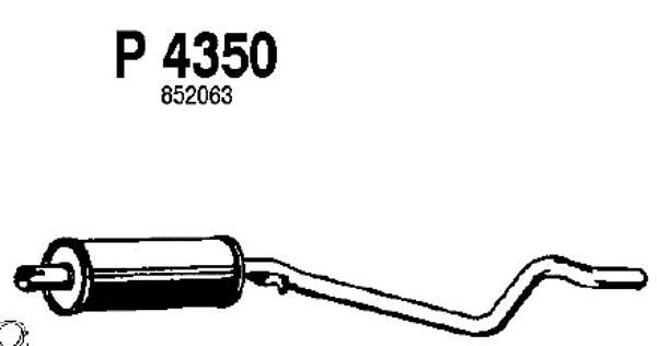FENNO Средний глушитель выхлопных газов P4350