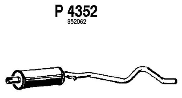 FENNO Средний глушитель выхлопных газов P4352