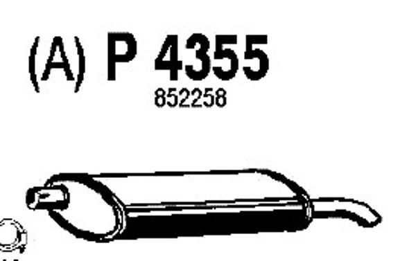 FENNO Глушитель выхлопных газов конечный P4355