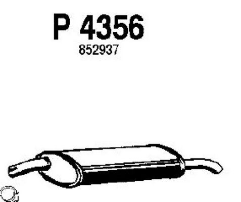 FENNO Глушитель выхлопных газов конечный P4356